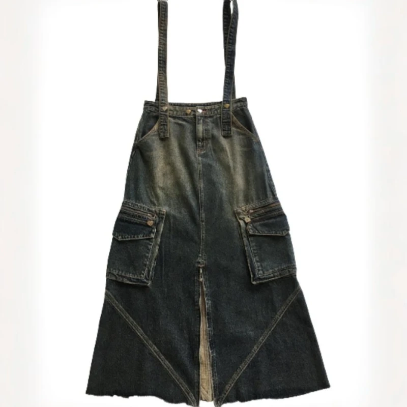 TGP「娅娅专属三五折」23SS系列拖地可背带丹宁长裙（娅娅穿L码）