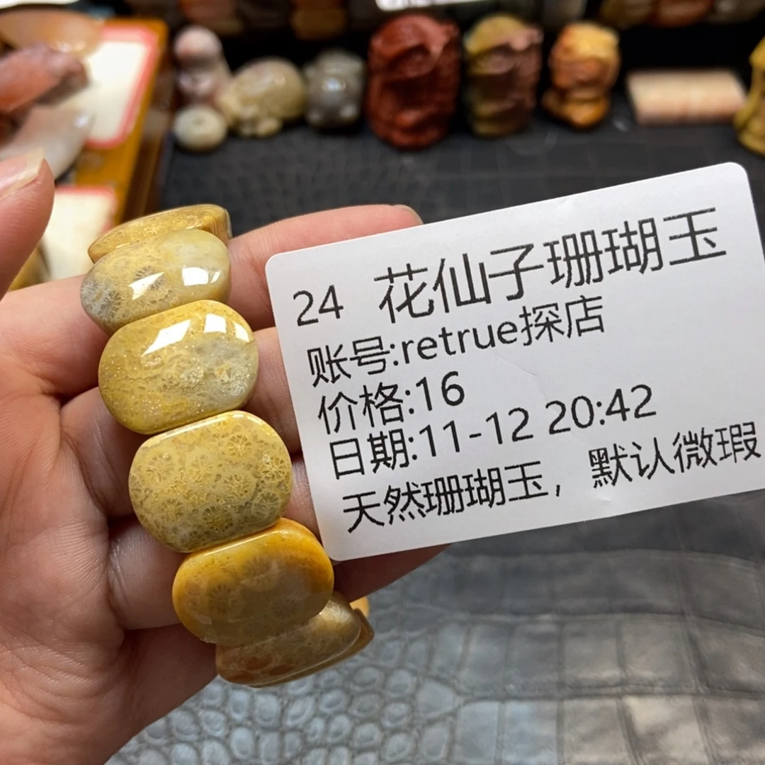 r***店硅化珊瑚（珊瑚玉）未镶嵌珠宝半成品24