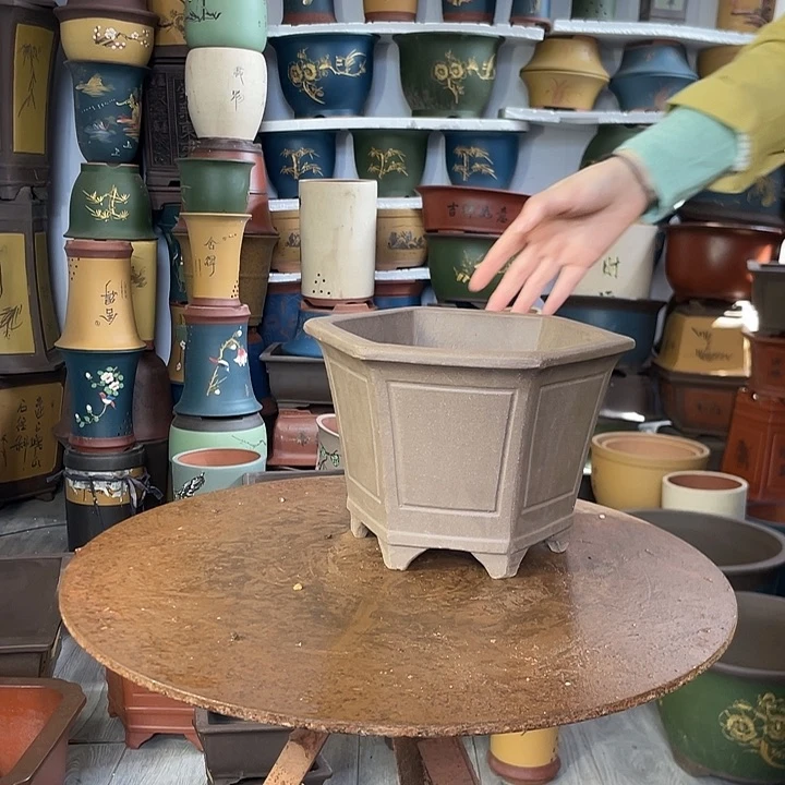 宜兴紫砂25素面六方