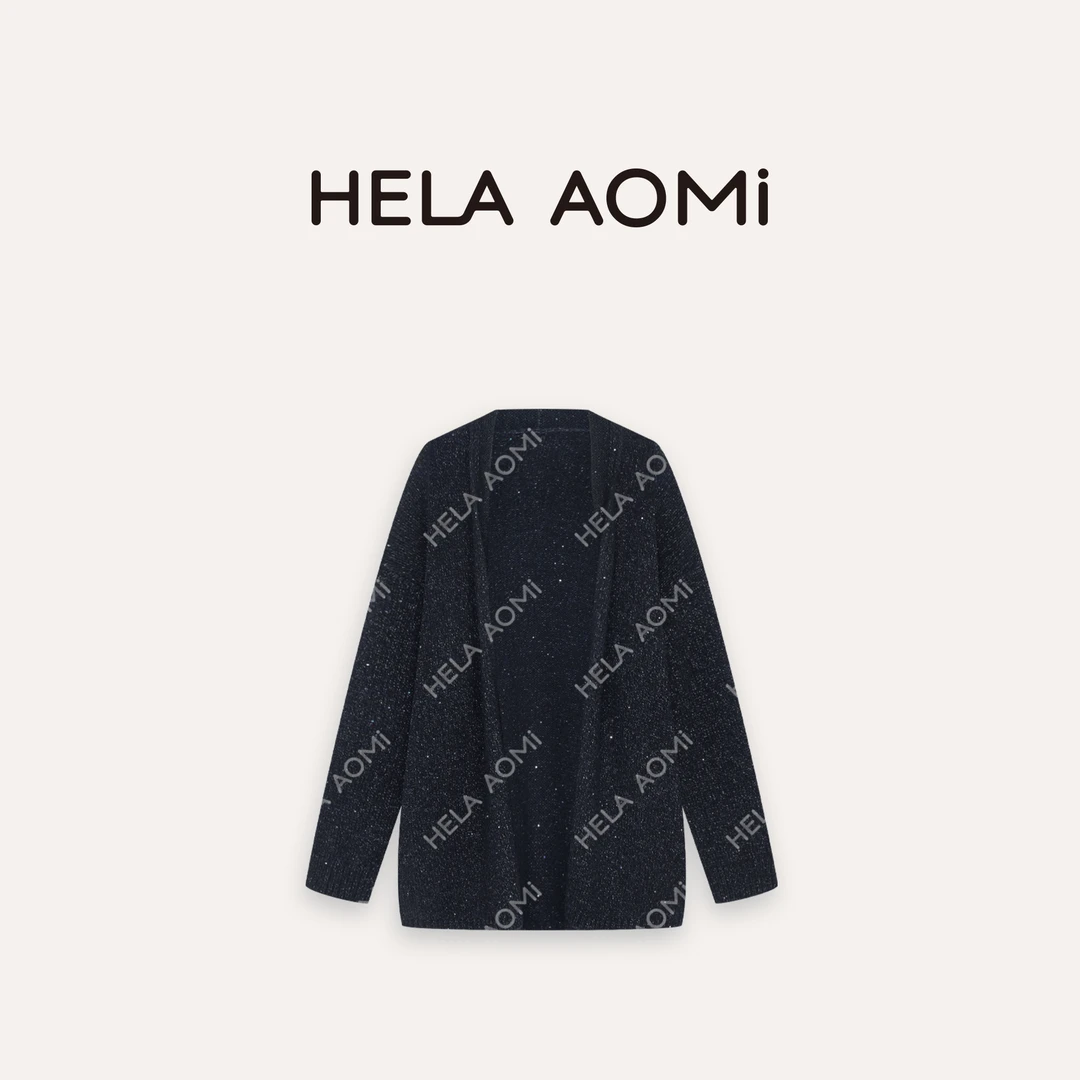 HELA AOMI “贵妇感”绵羊毛57.8%桑蚕丝山羊绒针织衫CY5CM33570