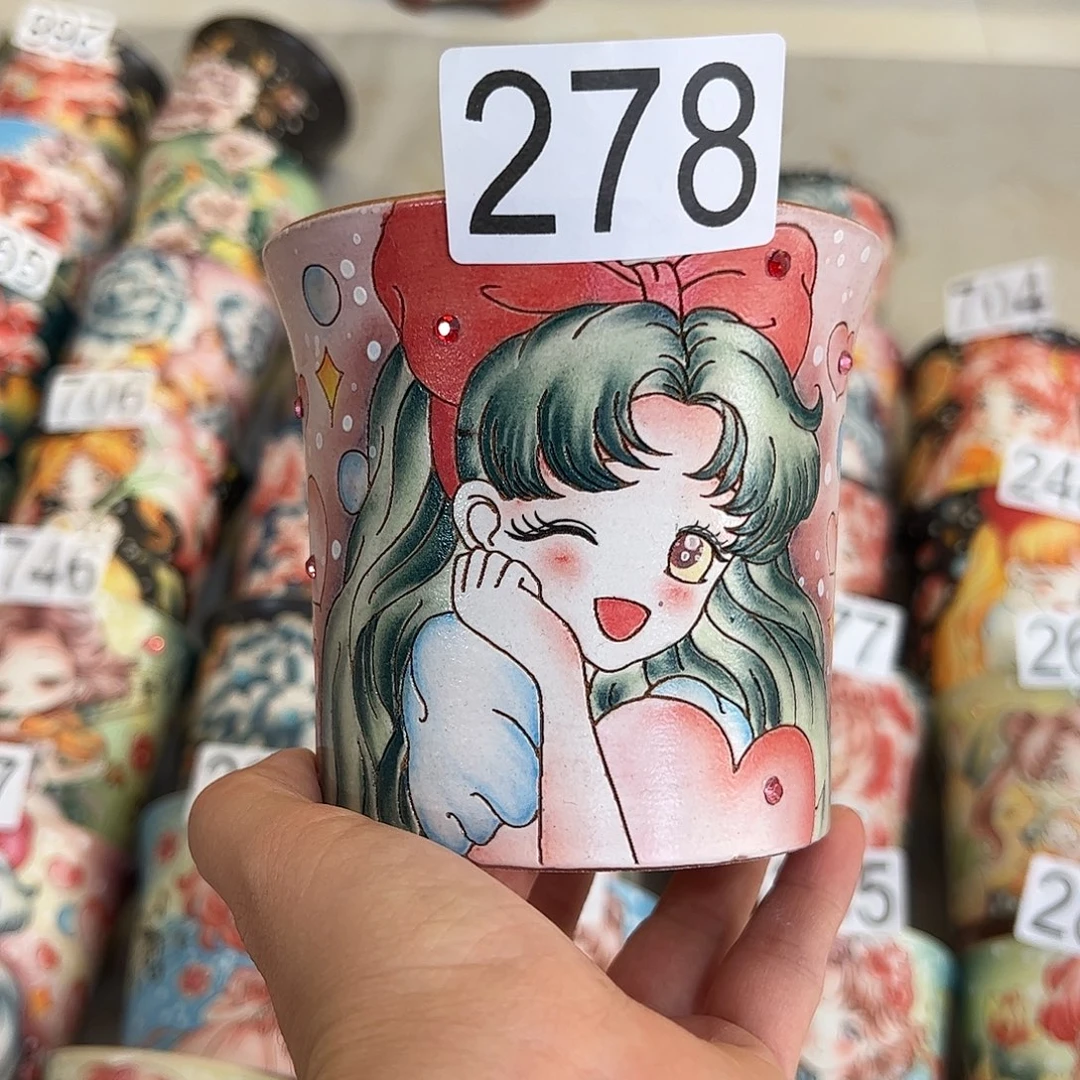景德镇炫彩手绘口10.5高10
