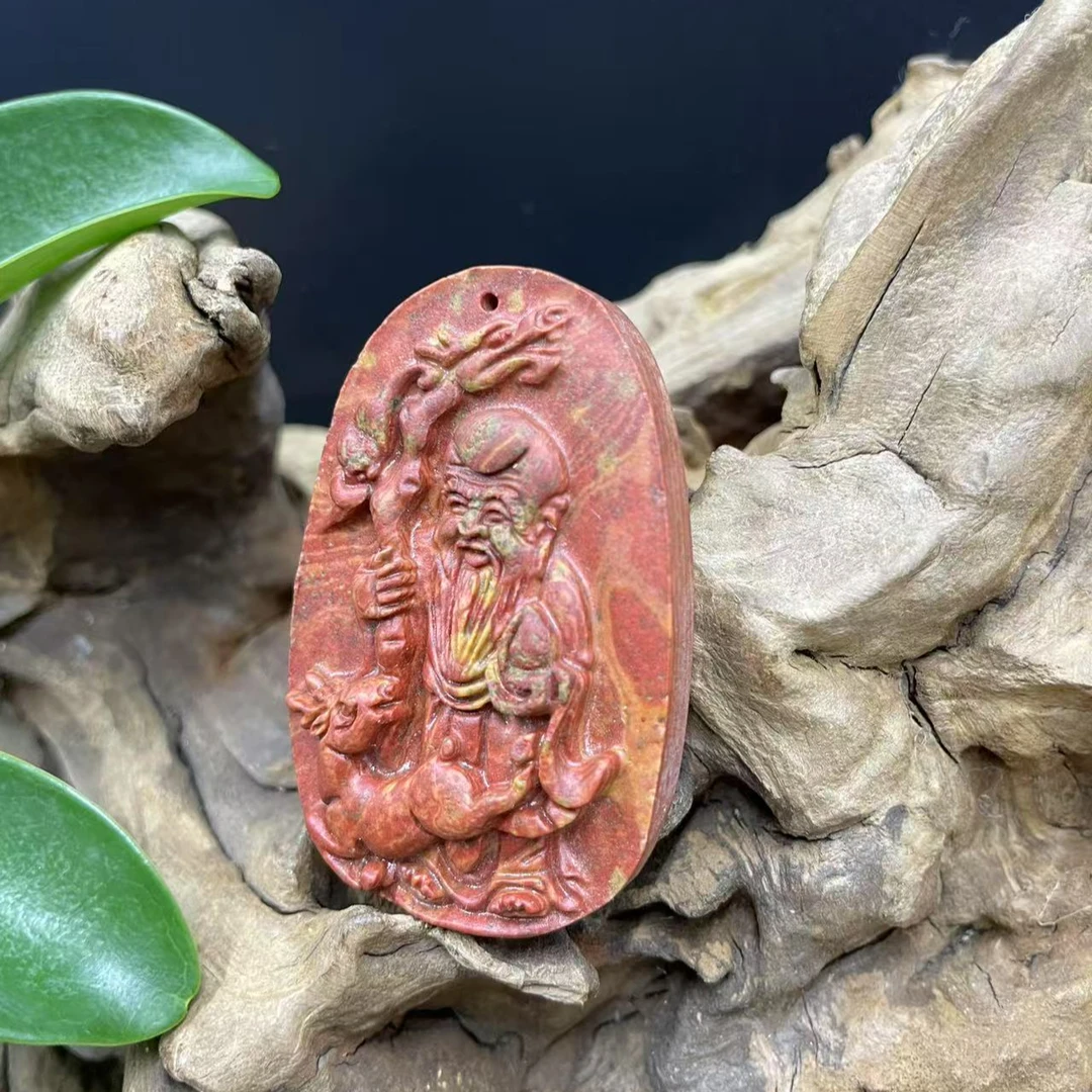 泗水砭石大正玄黄砭石福禄寿吊坠