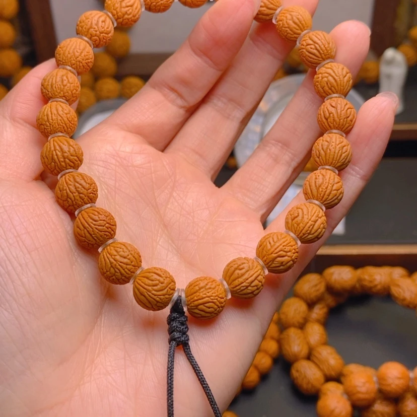 【闪购商品】桃核手串一****生龙文桃核