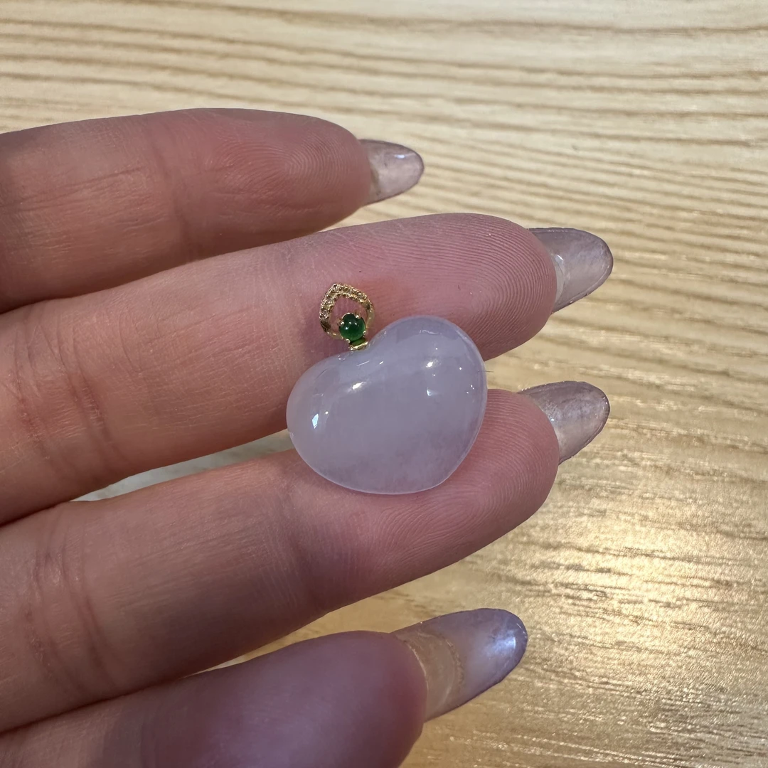 XL0035-天然A货翡翠-心心