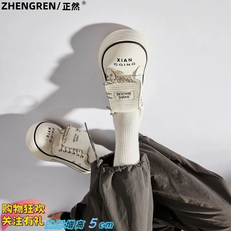 米奇大头丑萌板鞋女潮流时尚小个子增高鞋2025新款高级感小众女鞋