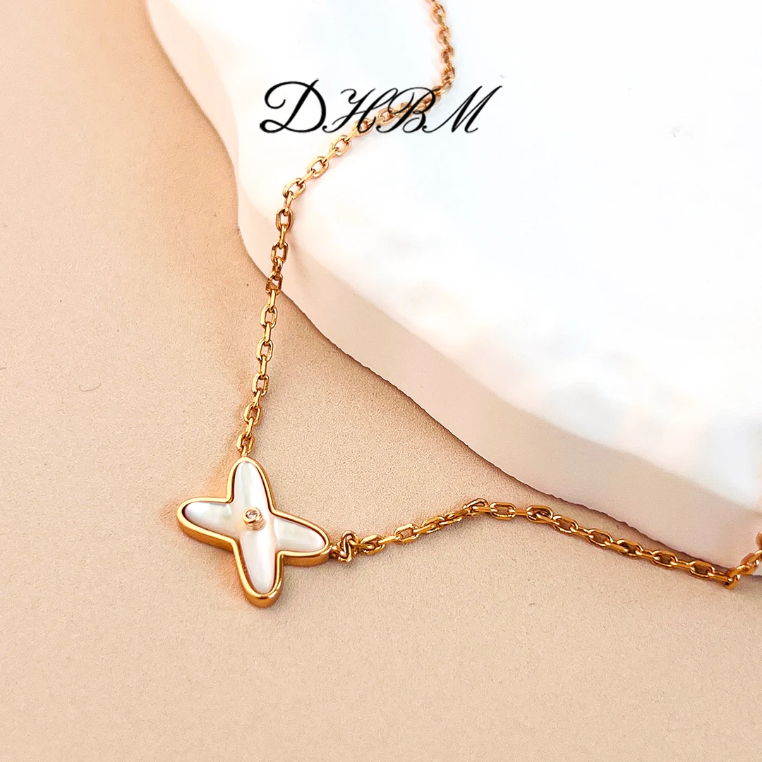 V金 【DHBM项链】CNC精工X交叉项链百搭吊坠时尚简约 SM001B