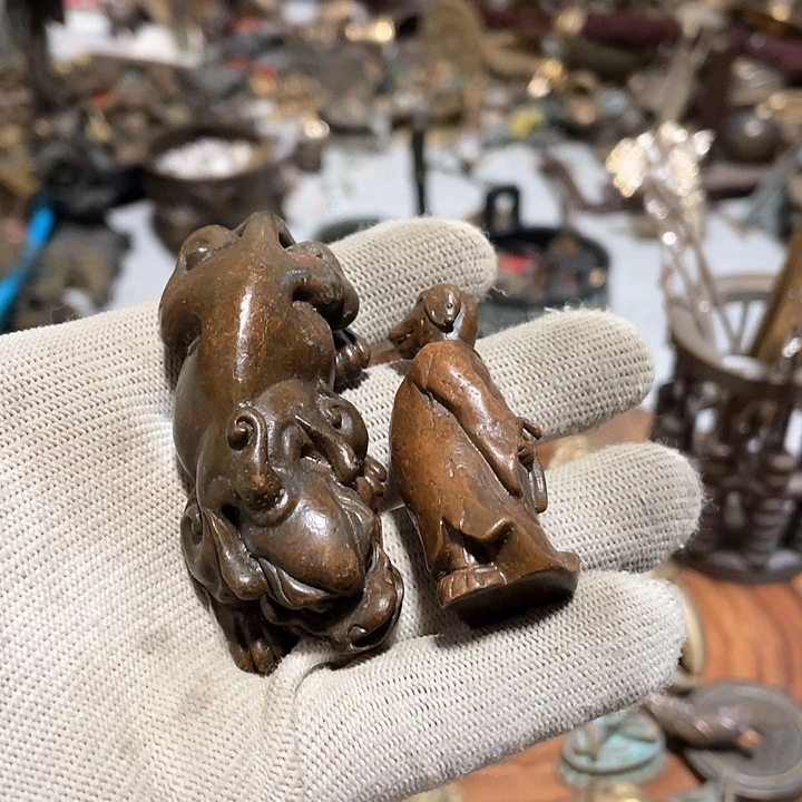 在*上铜器铜杂件手把件