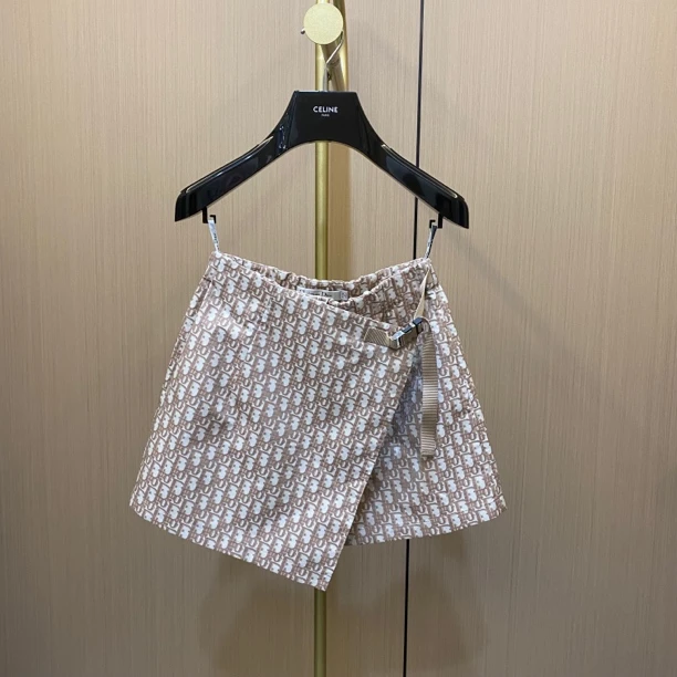 99新 DIOR/迪奥 裸粉色老花oblique半裙36码/13390435