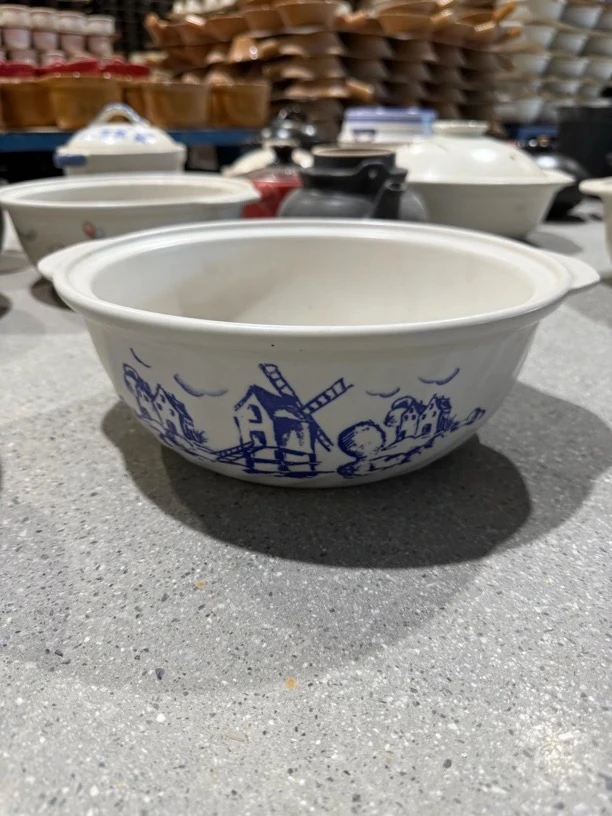 景德镇珍宝砂锅2911蓝色风车3.5升