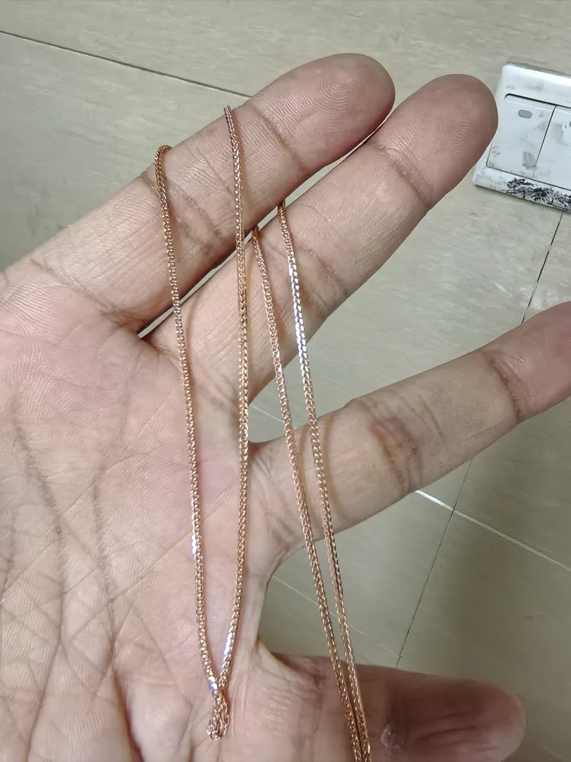 18K玫瑰金项链时尚