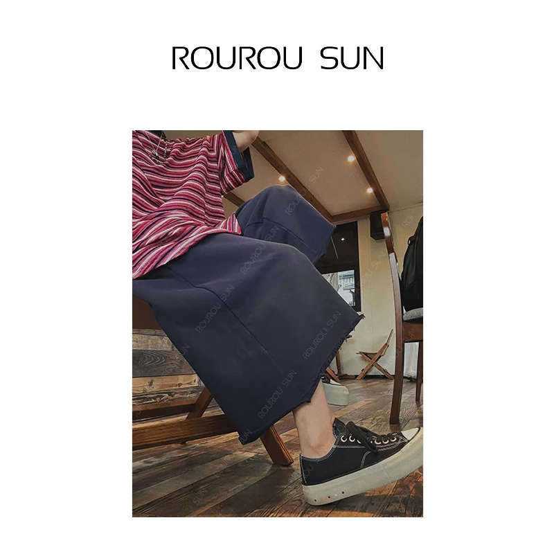 27597显瘦直筒阔腿裤子女休闲宽松慵懒垂感长裤