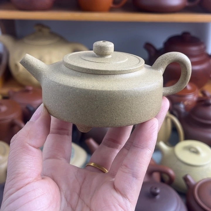 紫砂茶壶100cc青段半手
