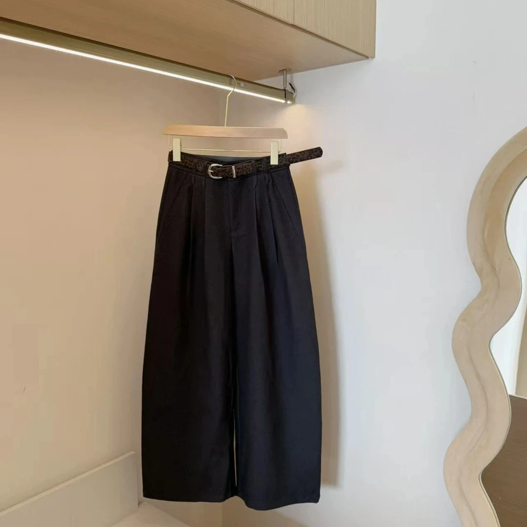 2025早秋新款宽松潮流设计感洋气小众休闲裤女立体裁剪百搭休闲裤