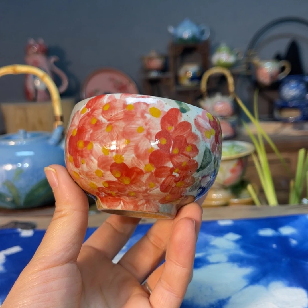 杯樱****子素浅陶瓷手工手绘
