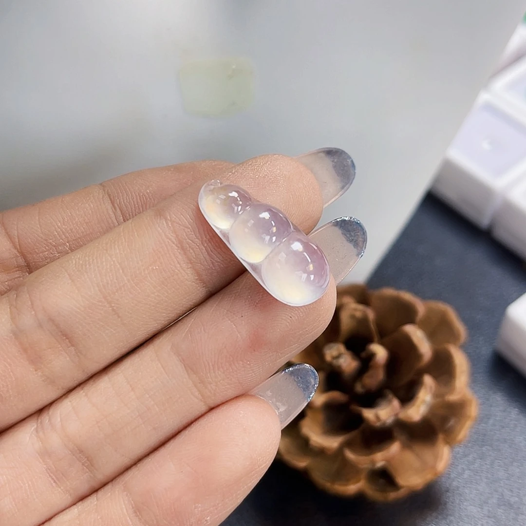 裸石翡翠SHZ0031老坑冰胶炸光福豆