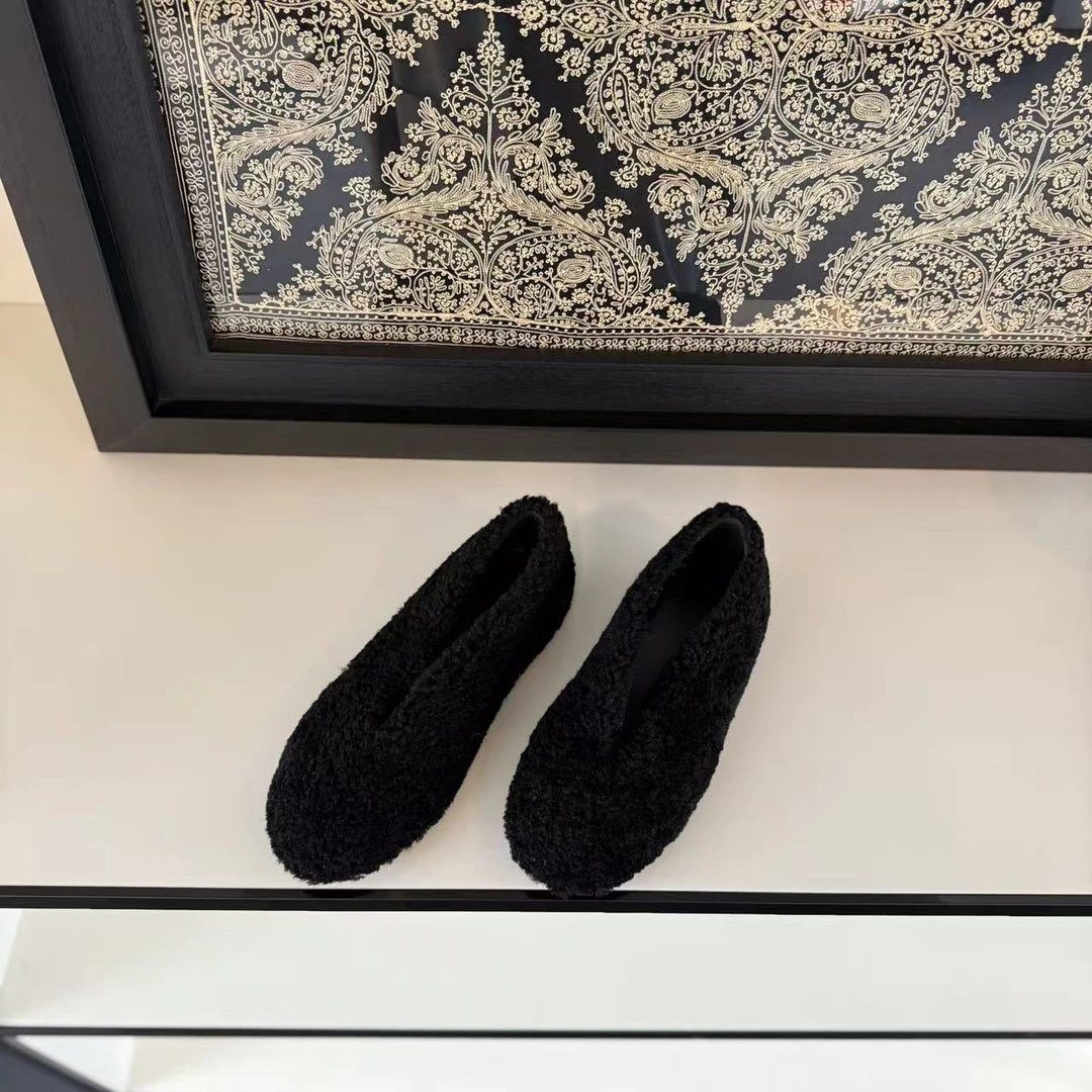 25流行秋冬保暖锁温羊毛3cm保暖一脚蹬单鞋玛丽珍鞋厚款