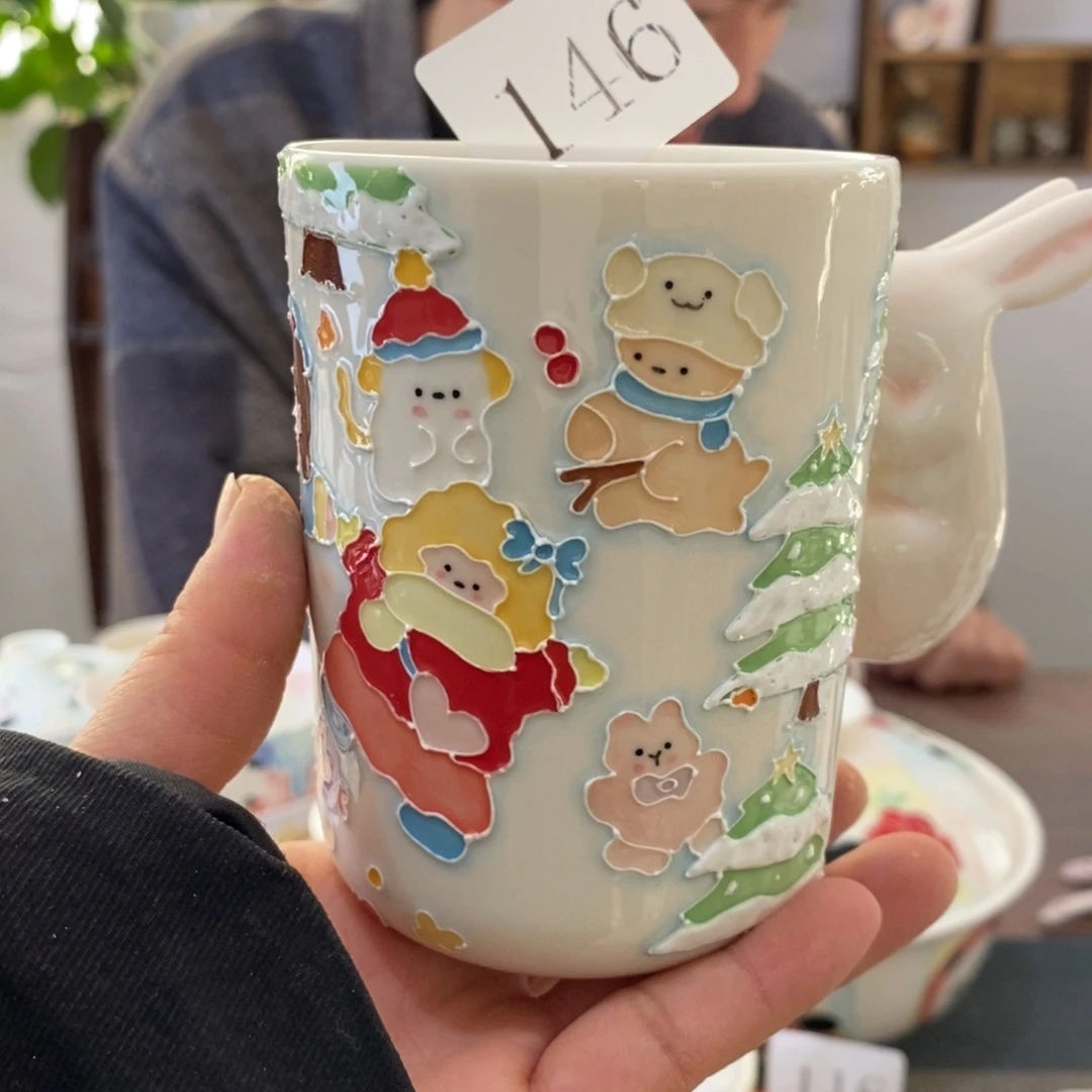 瓷片景德镇釉下彩手绘