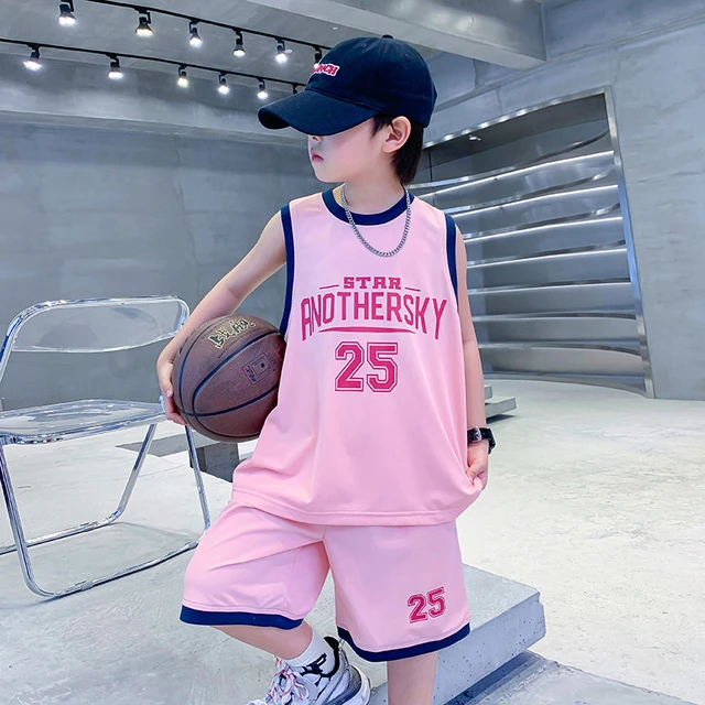 男童速干篮球服套装夏季2025新款儿童夏装中大童短袖运动服两件套