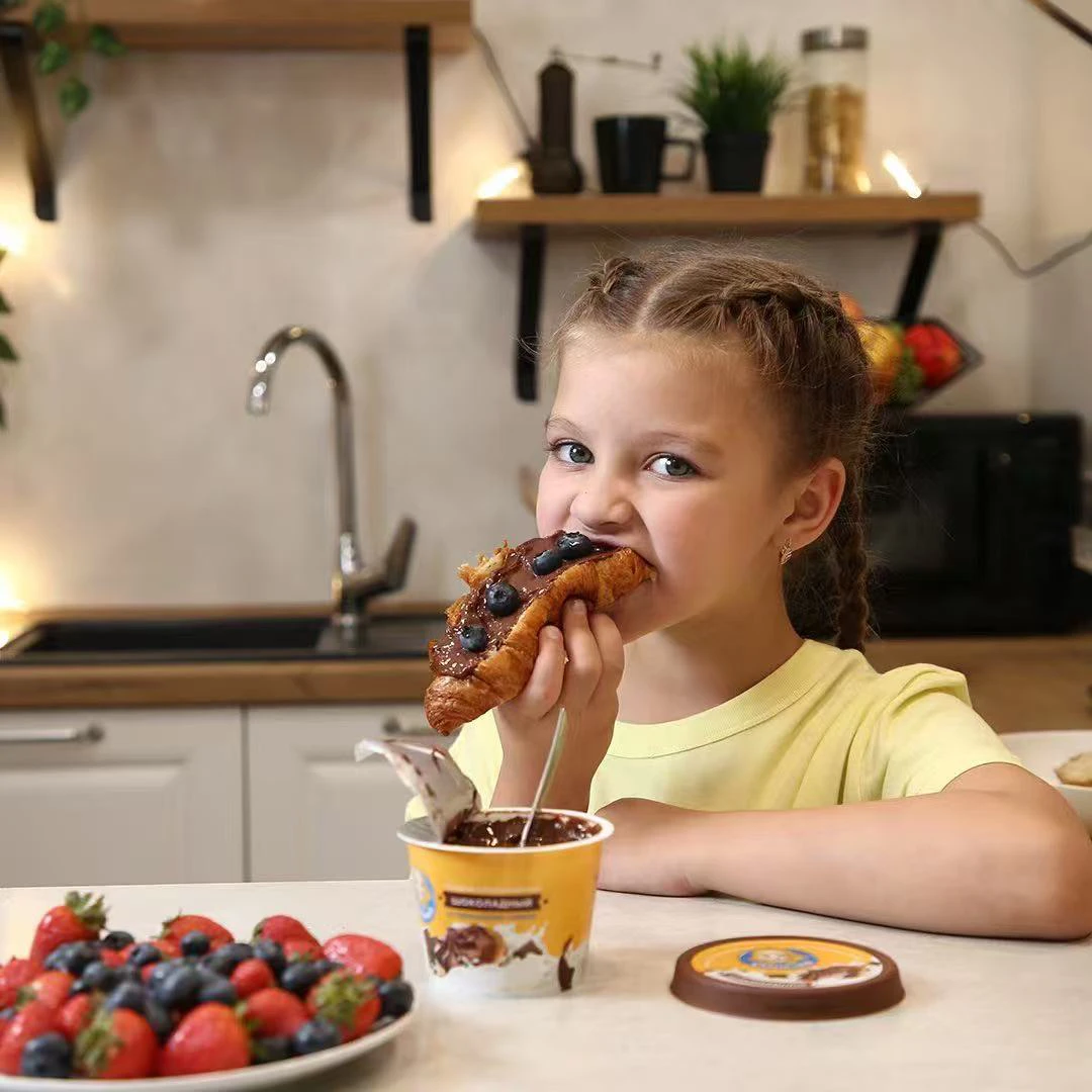 圆圆新日期俄罗斯进口涂抹干酪酱巧克力味干酪面包伴侣