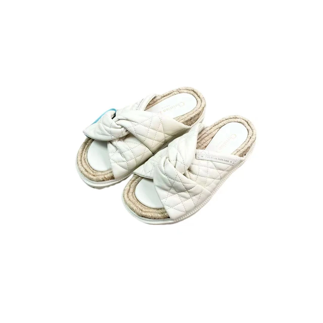 95新 DIOR/迪奥  一八四一七 字母 logo 拖鞋 36.5码