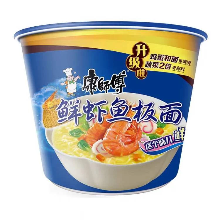 康师傅鲜虾鱼板面桶101g/桶