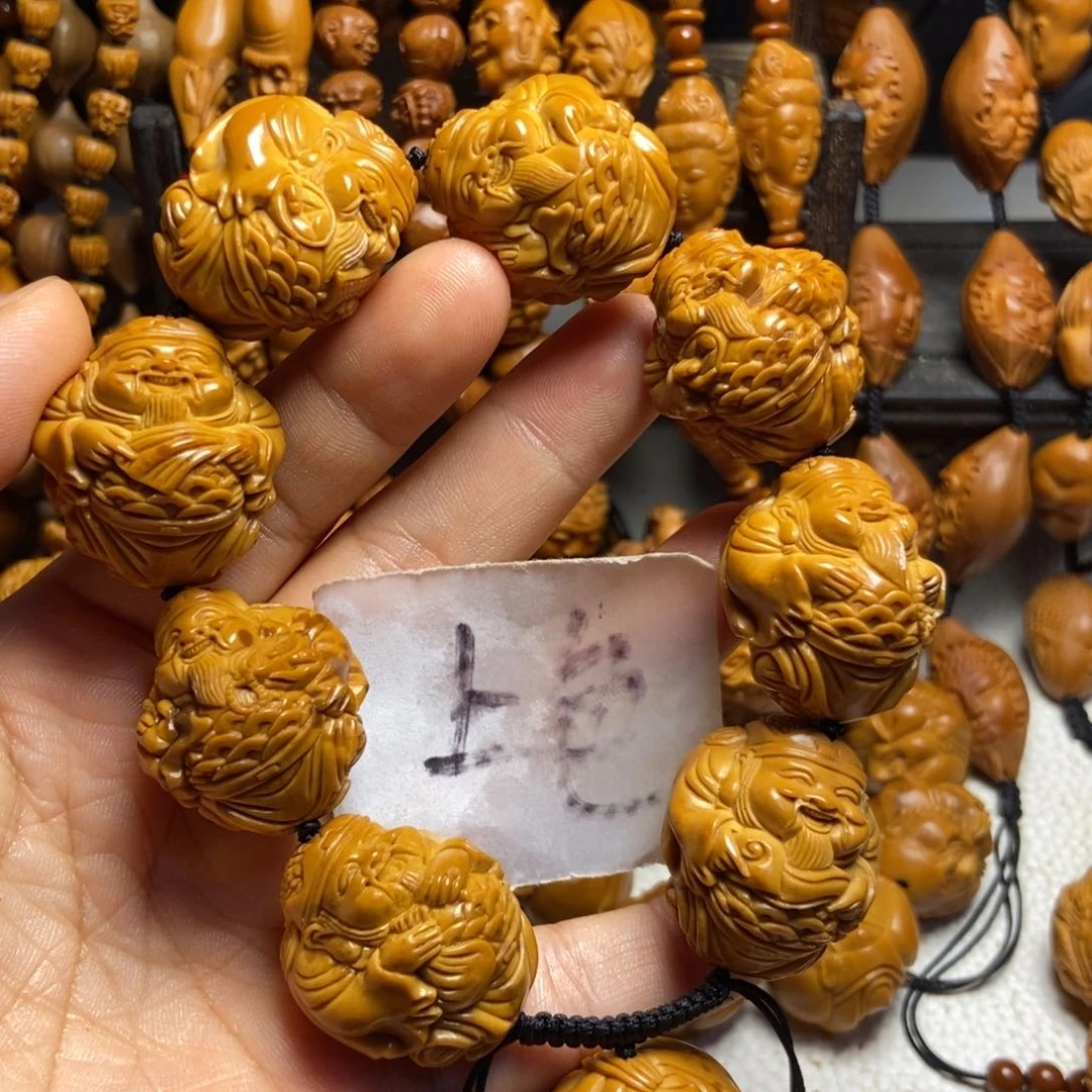 【闪购商品】手串/手链橄榄核壹**牌八大财神微花