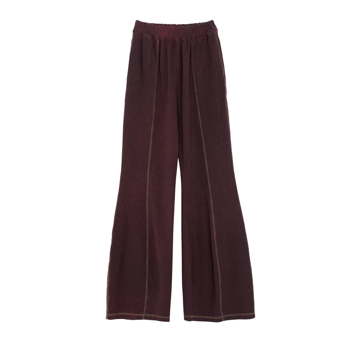 SB3231292433【素白】马乖针织炒色长裤