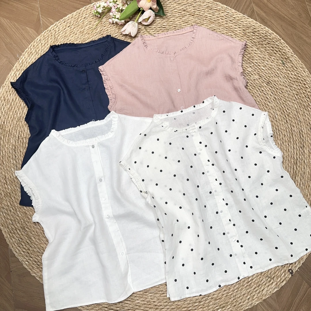 左木出品【夏季-亚麻衫】百搭显瘦亚麻上衣