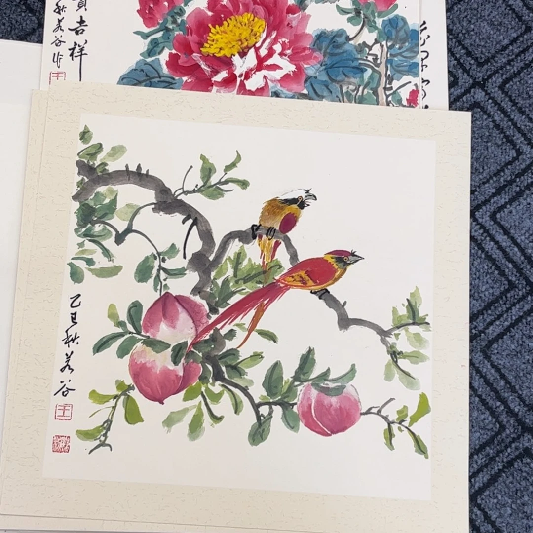 国画若谷老师三尺斗方花鸟琪