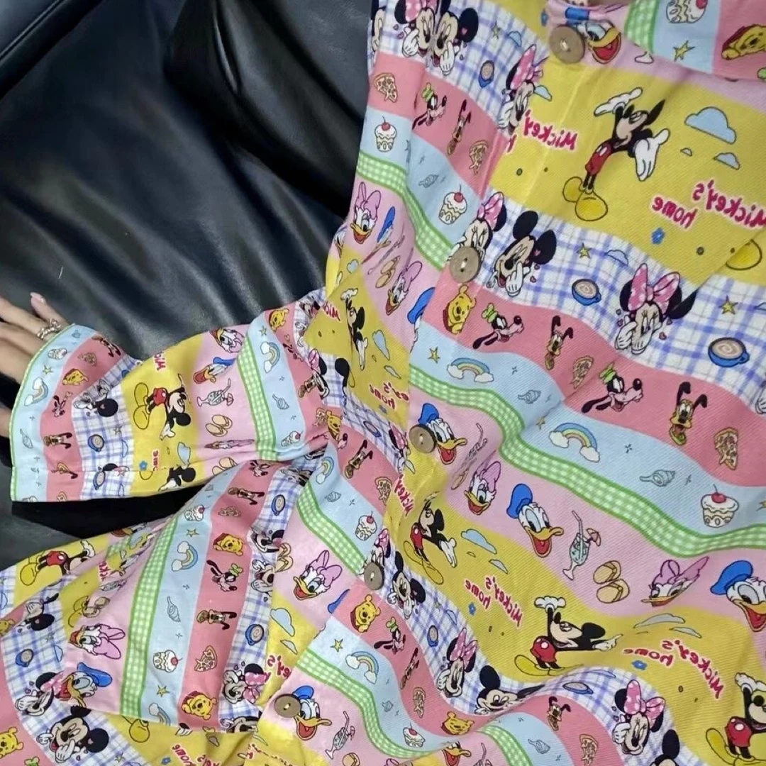 秋季新款长袖多巴胺小狗涂鸦风少女睡衣女韩版家居服