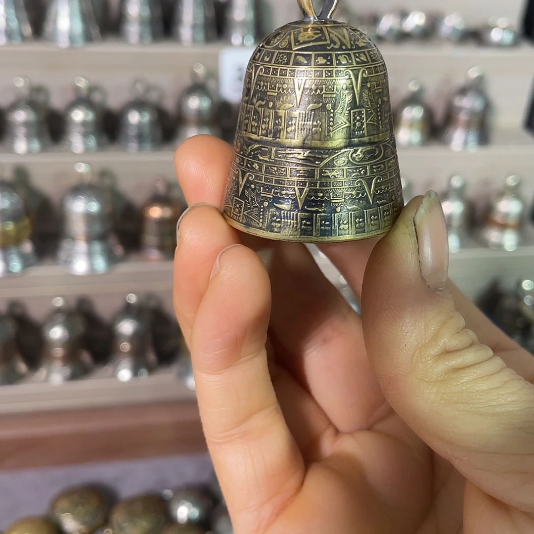 ****玛雅纪念黄铜铃铛挂件