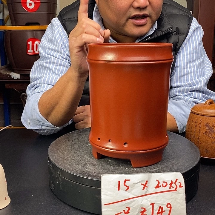 紫砂花盆货号一只ZJ49