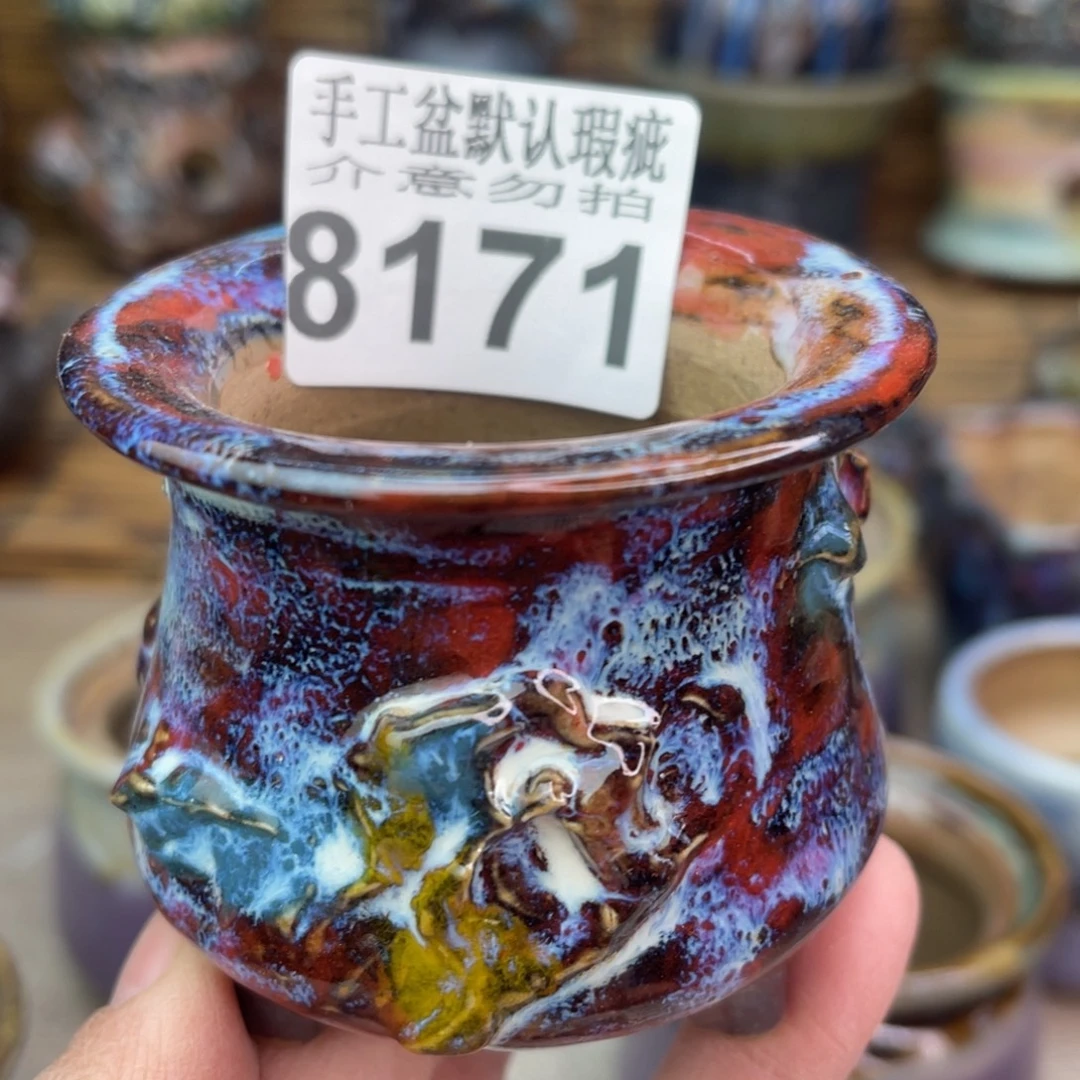 手工花盆默认瑕疵完美者勿拍