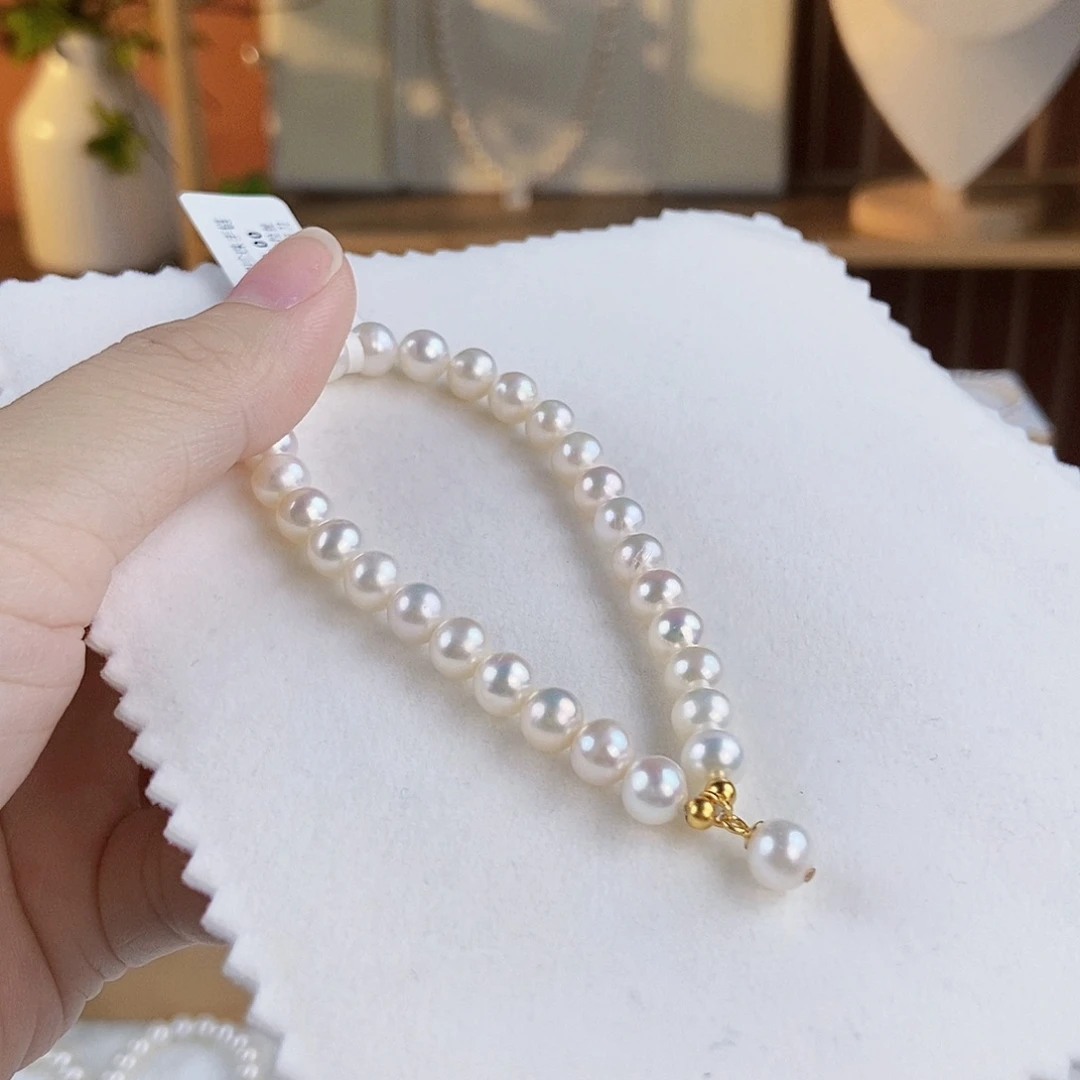 淡水珍珠手绳银S925镶嵌