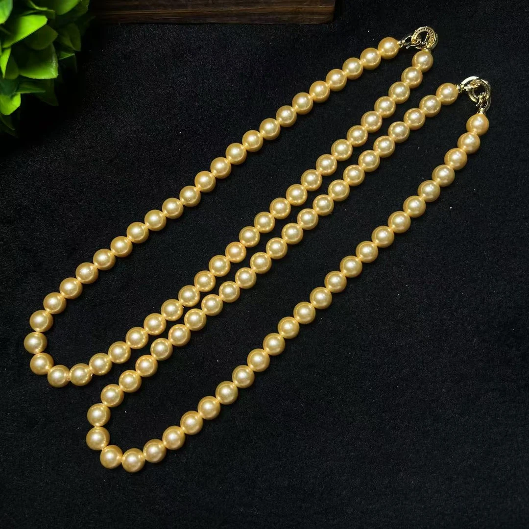 非金属仿珍珠项链 C10068 -澳洲金光彩蝶贝珠项链-多样性只发一件