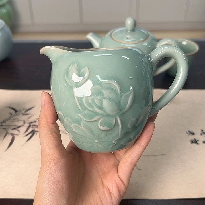 龙泉云间青瓷小米茶器