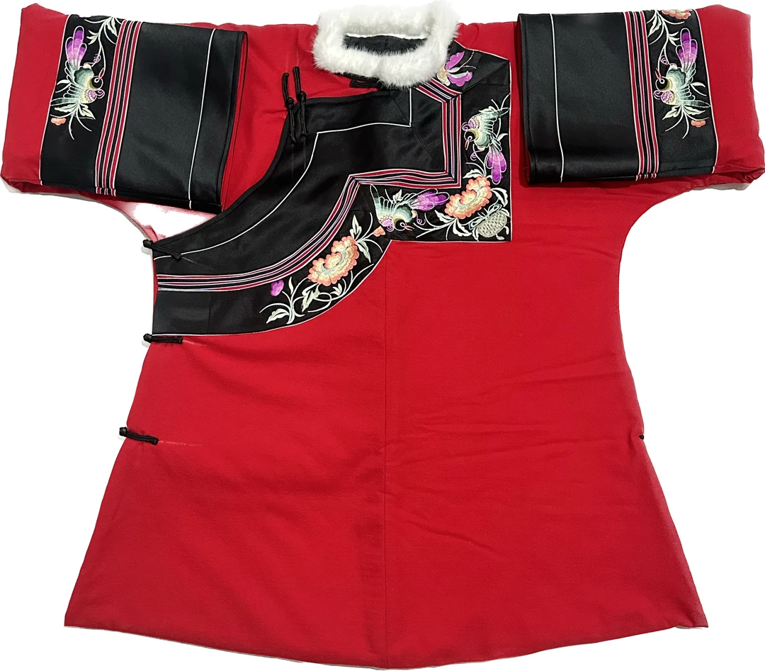 女装民族风传统苗族棉衣红色