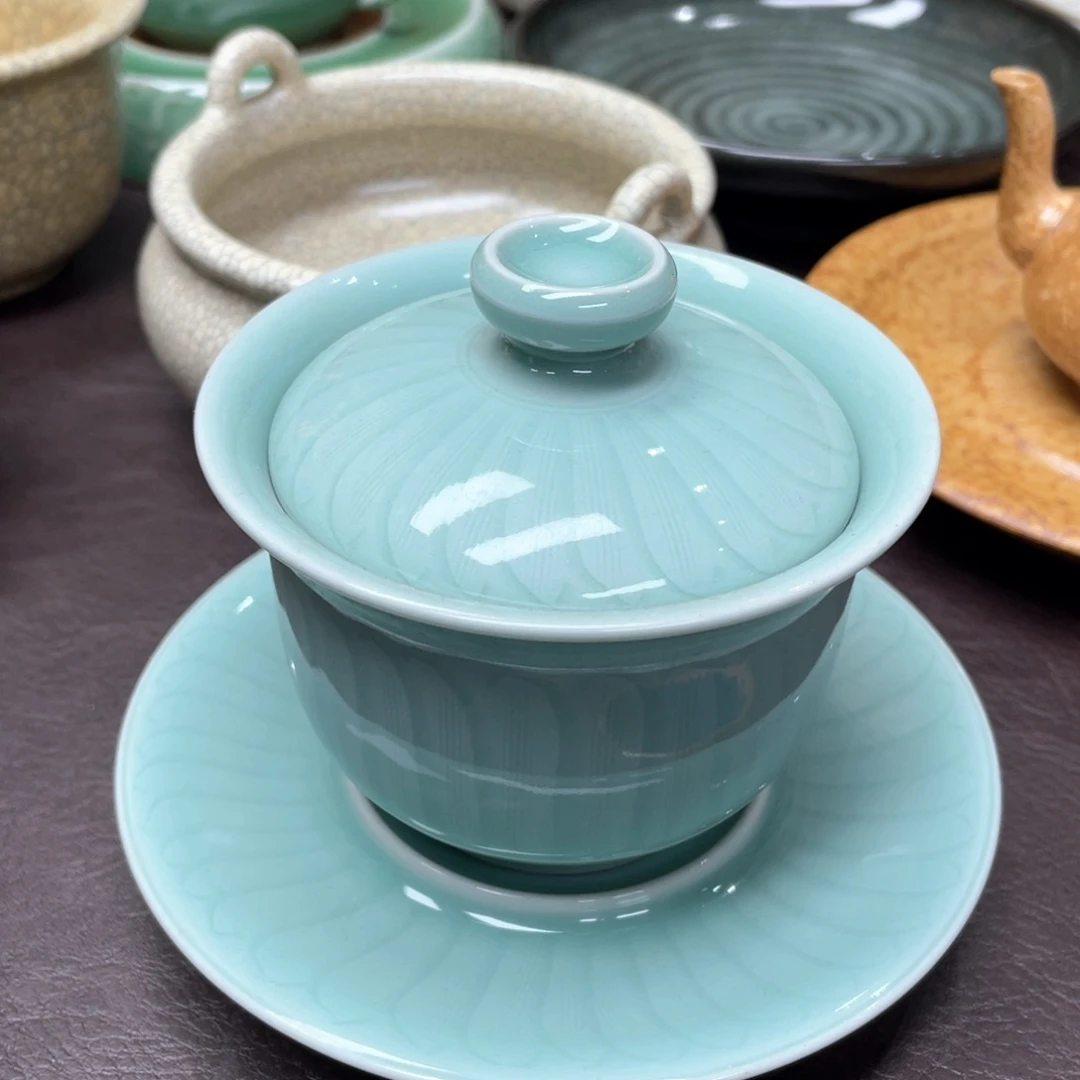 蒙***字福利青瓷茶具杯子