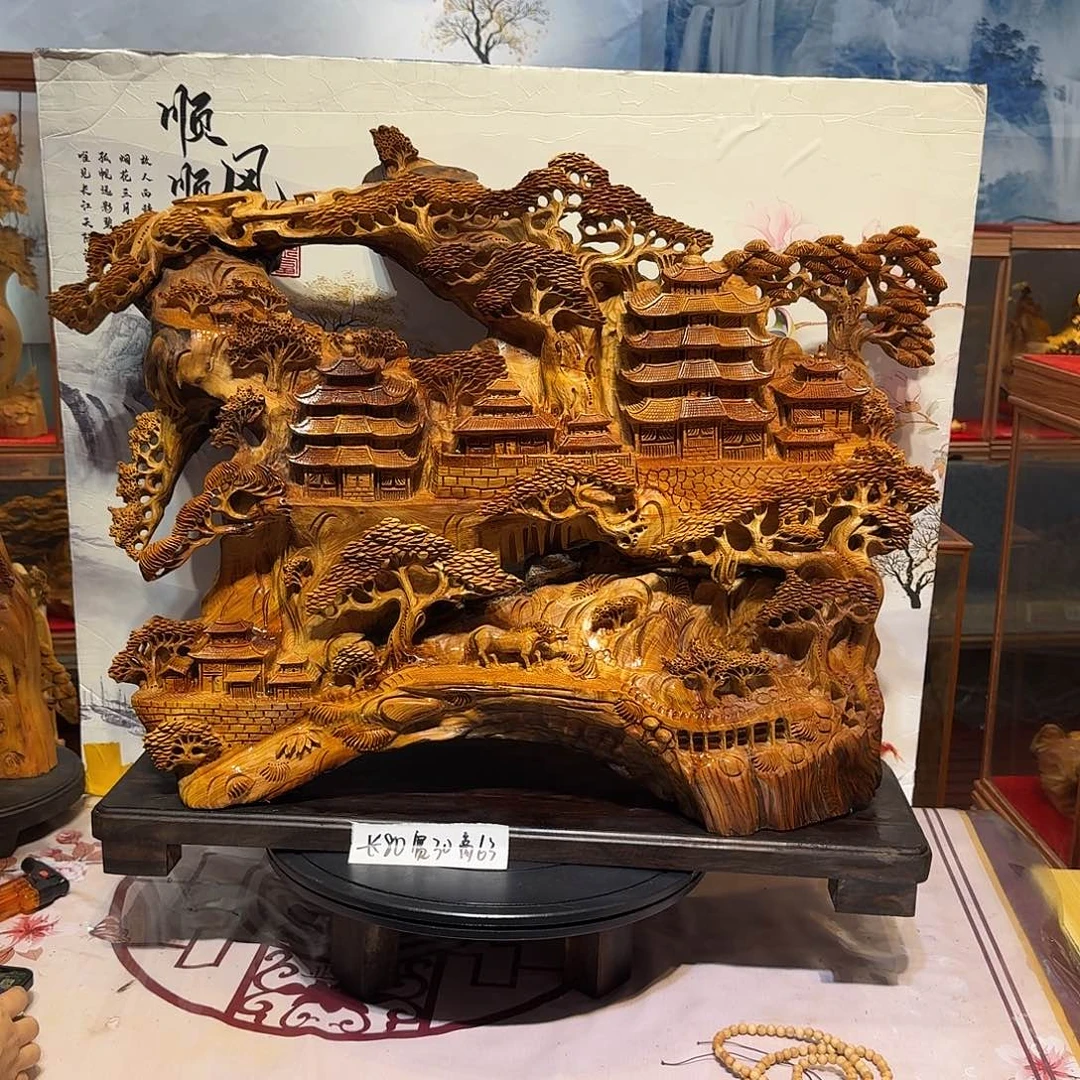 叔***亮柏木（崖柏）木雕款