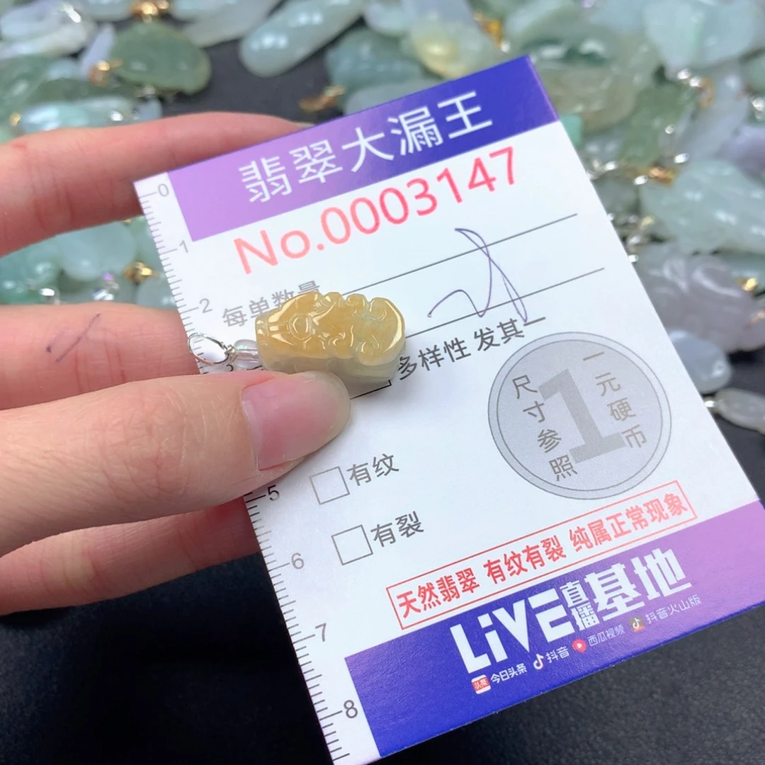 翡翠未镶嵌吊坠(不含链)