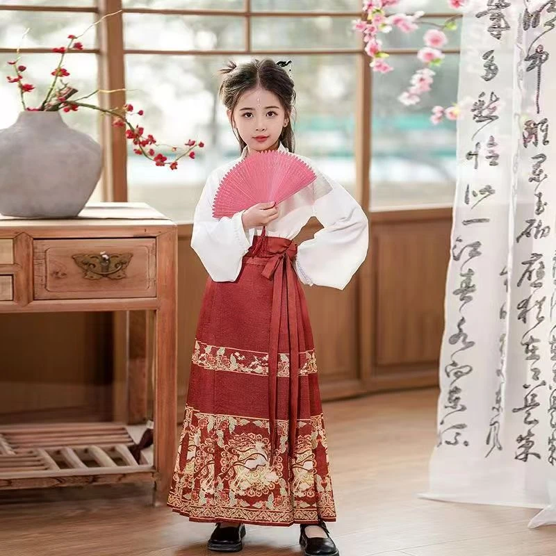 3004女童马面裙套装裙