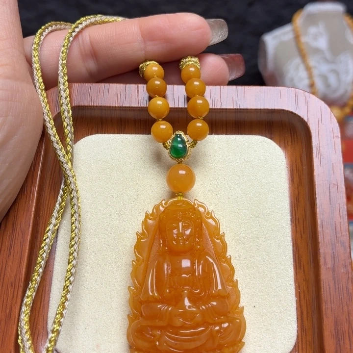 蜜蜡未镶嵌颈饰项链