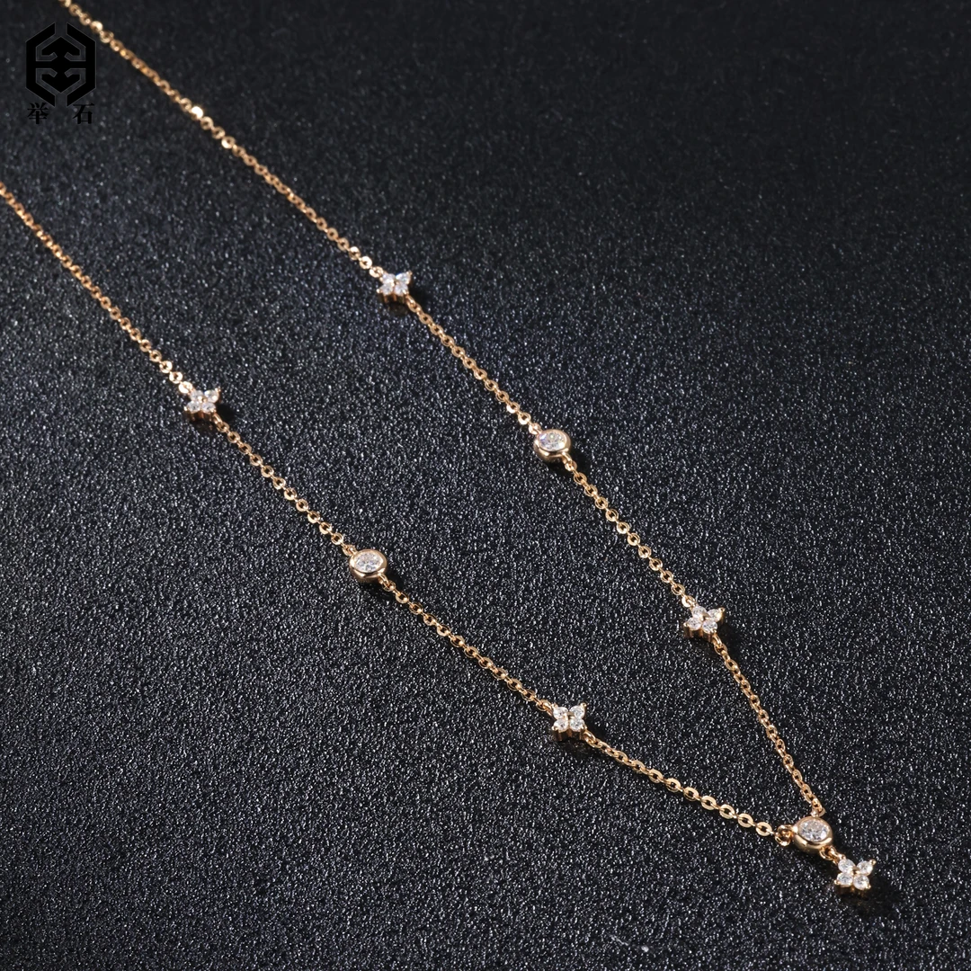 925银莫桑石银制品 X07-9819-111莫桑钻项链（一件/多样性发）K