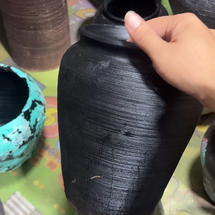 粗陶盆默认打孔高23口14.5