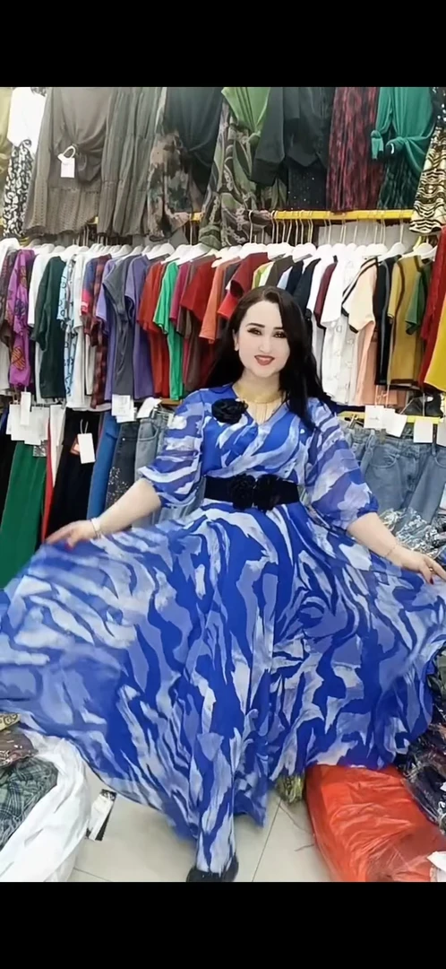 2025 年时尚女装连衣裙夏季蓝色女款