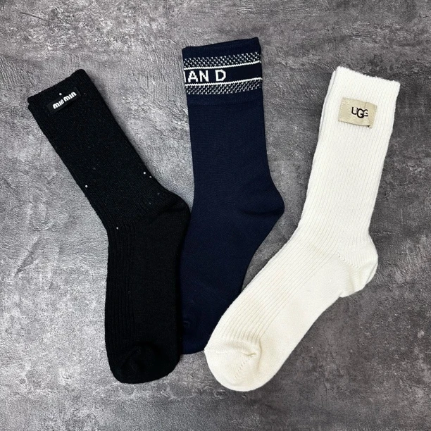 冬季保暖三色组合时尚潮袜