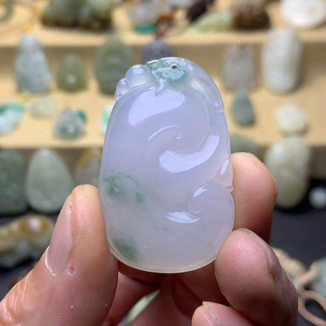 颈饰未镶嵌翡翠灵芝如意