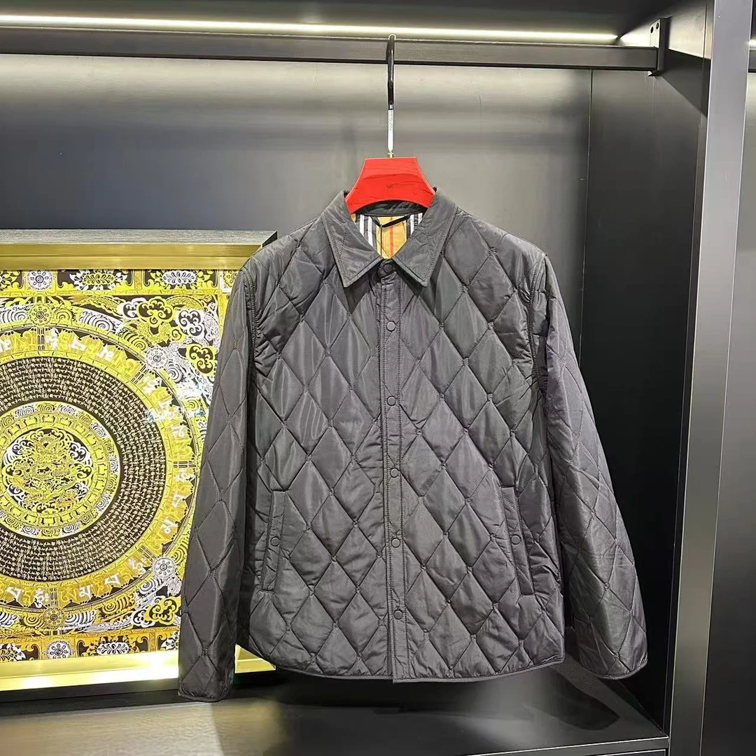 【龙哥严严】2025 秋冬高品质欧货精品 男士衬衫款菱形格二棉服