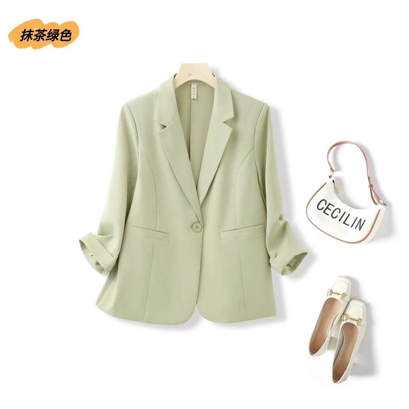 【牛油果冰丝西装】秀场绿~TR斜纹~凉感显瘦！西装