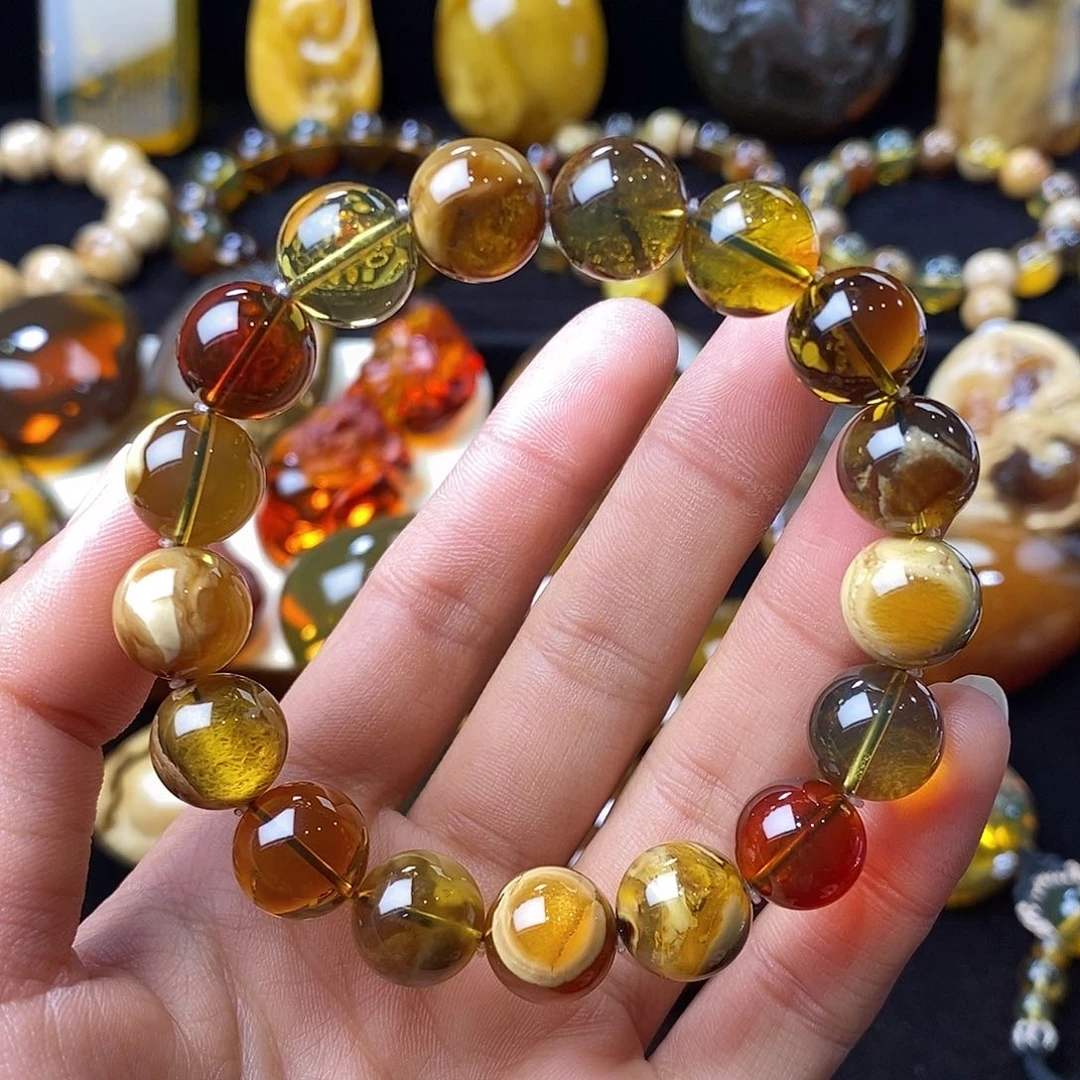 琥珀颈饰未镶嵌15.6克11+mm